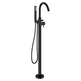 Crosswater MPRO Floor Mounted Freestanding Bath Shower Mixer - Matt Black - PRO416FM Large Image