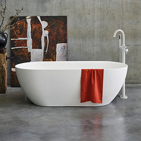 Crosswater MPRO Grande Stone Gloss Freestanding Bath (1690 x 800mm) Large Image