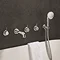 Crosswater MPRO Industrial 5 Hole Bath Filler with Spout & Handset - Chrome - PRI450WC Profile Larg