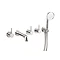 Crosswater MPRO Industrial 5 Hole Bath Filler with Spout & Handset - Chrome - PRI450WC  Large Image