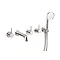 Crosswater MPRO Industrial 5 Hole Bath Filler with Spout & Handset - Chrome - PRI450WC Large Image