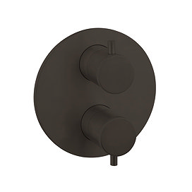 Crosswater MPRO Industrial Carbon Black Crossbox 1 Outlet Trim Set Large Image