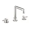 Crosswater MPRO Industrial Deck Mounted 3 Hole Set Basin Mixer - Chrome - PRI135DNC  Large Image