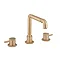 Crosswater MPRO Industrial Deck Mounted 3 Hole Set Basin Mixer - Chrome - PRI135DNUB Large Image