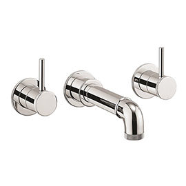  Crosswater MPRO Industrial Lever Wall Mounted Bath Spout and Stop Taps - Chrome - CWS3THBM  Medium 