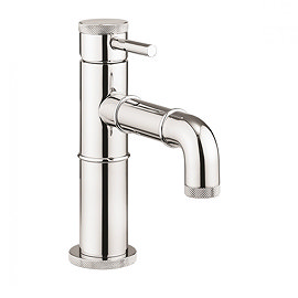 Crosswater MPRO Industrial Monobloc Basin Mixer with Knurled Detailing - Chrome  - PRI110DNC Large I