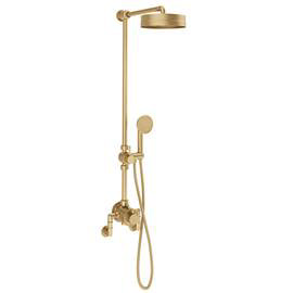Crosswater MPRO Industrial Multifunction Shower Valve - Unlacquered Brushed Brass Medium Image