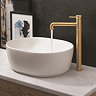 Crosswater MPRO Industrial Tall Monobloc Basin Mixer - Unlacquered Brushed Brass - PRI112DNUB Profile Large Image