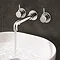 Crosswater MPRO Industrial Wall Mounted 3 Hole Set Basin Mixer - Chrome - PRI130WNC Crosswater MPRO