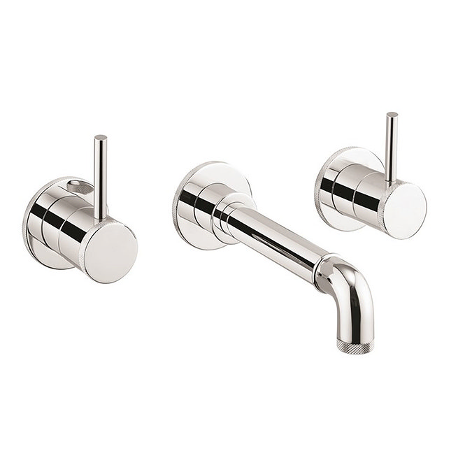 Crosswater MPRO Industrial Wall Mounted 3 Hole Set Basin Mixer - Chrome - PRI130WNC Crosswater MPR