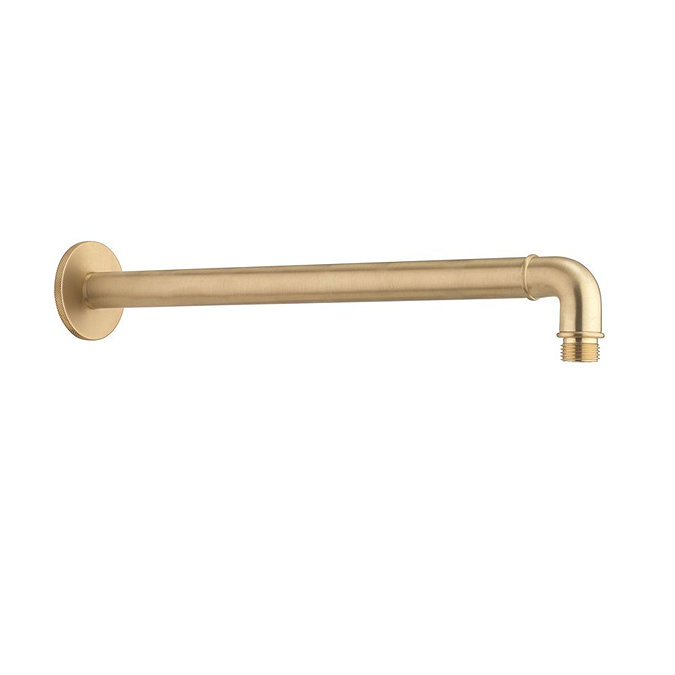 Crosswater MPRO Industrial Wall Mounted Shower Arm - Unlacquered Brushed Brass - PRI684UB Large Im