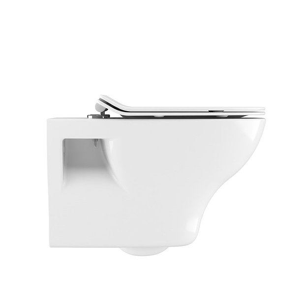 Crosswater MPRO Matt Black / Kai Toilet + Concealed WC Cistern with Wall Hung Frame  Profile Large I