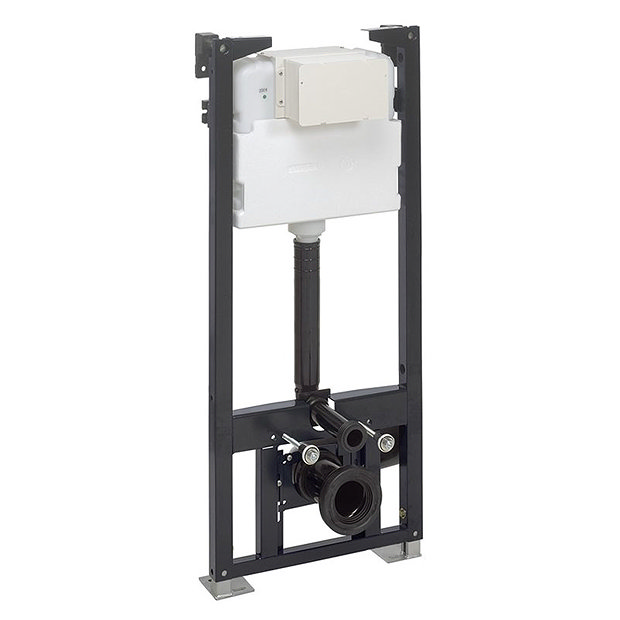 Crosswater MPRO Matt Black / Kai Toilet + Concealed WC Cistern with Wall Hung Frame  Standard Large 