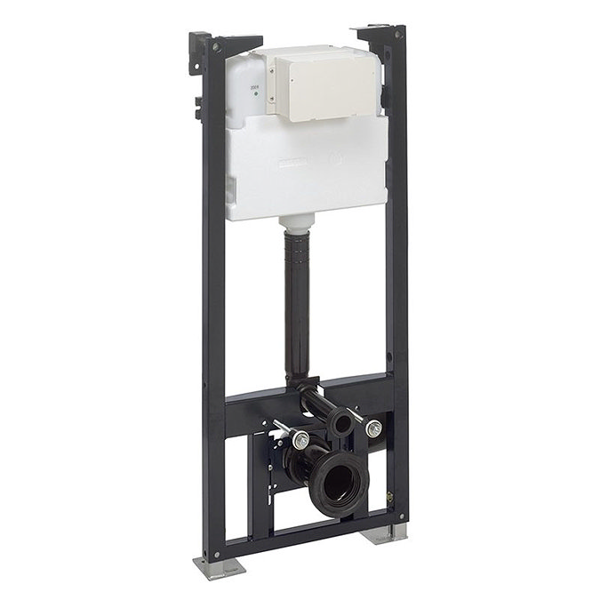Crosswater MPRO Matt Black / Kai Toilet + Concealed WC Cistern with Wall Hung Frame  Standard Large 