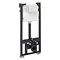 Crosswater MPRO Matt Black / Kai Toilet + Concealed WC Cistern with Wall Hung Frame  Standard Large 