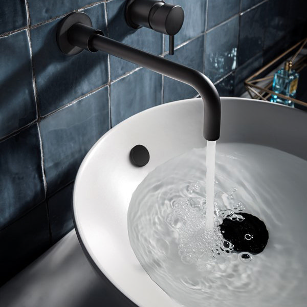 Crosswater MPRO Matt Black Overflow Cover Profile Large Image