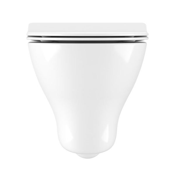 Crosswater MPRO Matt White / Kai Toilet + Concealed WC Cistern with Wall Hung Frame  Feature Large I