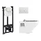 Crosswater MPRO Matt White / Kai Toilet + Concealed WC Cistern with Wall Hung Frame  additional Large Image