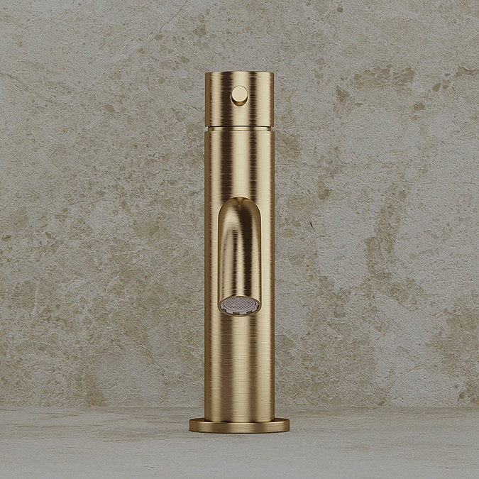 Crosswater MPRO Monobloc Basin Mixer - Brushed Brass - PRO110DNF  Feature Large Image