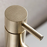 Crosswater MPRO Monobloc Basin Mixer with Knurled Detailing - Brushed Brass - PRO110DNF_K  Profile L