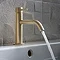 Crosswater MPRO Monobloc Basin Mixer with Knurled Detailing - Brushed Brass - PRO110DNF_K  Feature Large Image