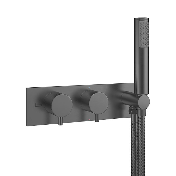 Crosswater MPRO Slate 2 Outlet Concealed Thermostatic Bath Valve & Handset