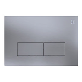 Crosswater MPRO Brushed Stainless Steel Dual Flush Plate