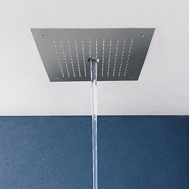 Crosswater MPRO Stream Fixed Ceiling Mounted Square Shower Head - Chrome - PRO380C  Profile Large Im