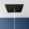 Crosswater MPRO Stream Fixed Ceiling Mounted Square Shower Head - Matt Black - PRO380M Large Image