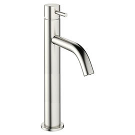 Crosswater MPRO Tall Monobloc Basin Mixer - Brushed Stainless Steel Effect - PRO112DNV Medium Image