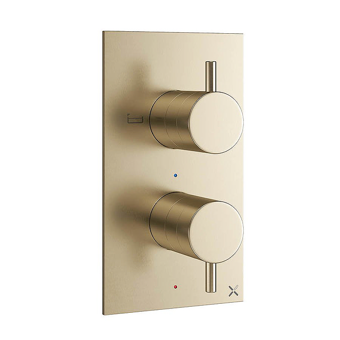 Crosswater MPRO Thermostatic Bath Shower Valve - Brushed Brass - PRO1500RF+ Large Image