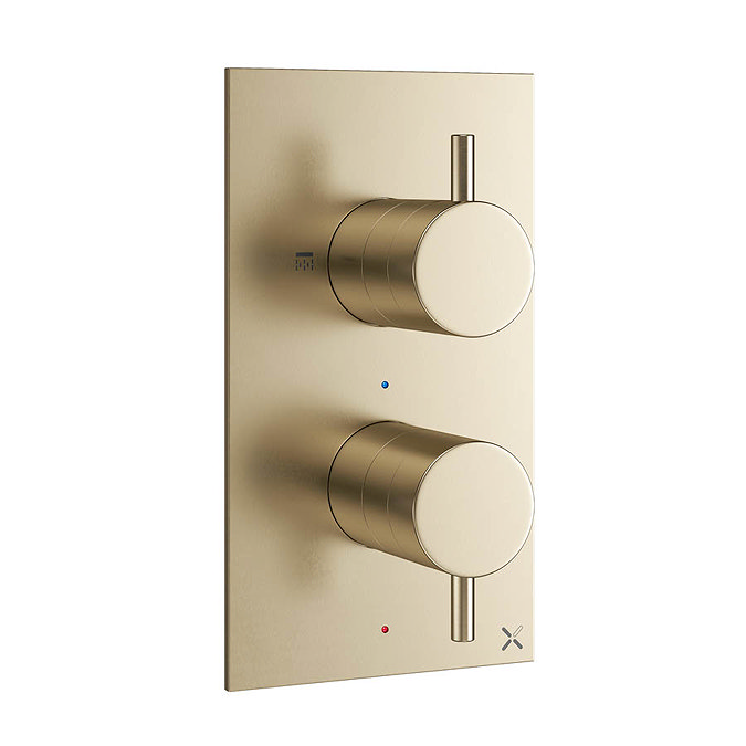 Crosswater MPRO Thermostatic Shower Valve with 2-Way Diverter - Brushed Brass - PRO1510RF+ Large Ima