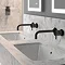 Crosswater MPRO Wall Mounted 2 Hole Set Basin Mixer - Matt Black - PRO120WNM  Feature Large Image