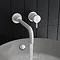 Crosswater MPRO Wall Mounted 2 Hole Set Basin Mixer - Matt White - PRO120WNW+ Profile Large Image