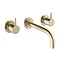 Crosswater MPRO Wall Mounted 3 Hole Set Basin Mixer - Brushed Brass - PRO130WNF+ Large Image