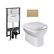 Crosswater MyHome Wall Hung Toilet Set – Brushed Brass Flush Plate