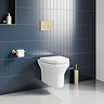 Crosswater MyHome Wall Hung Toilet Set – Brushed Brass Flush Plate