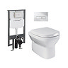 Crosswater MyHome Wall Hung Toilet Set – Chrome Flush Plate