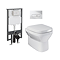 Crosswater MyHome Wall Hung Toilet Set – Chrome Flush Plate