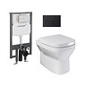 Crosswater MyHome Wall Hung Toilet Set – Matt Black Flush Plate