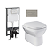 Crosswater MyHome Wall Hung Toilet Set – Stainless Steel Effect Flush Plate