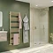 Crosswater Optix 10 Brushed Brass Pivot Shower Door with Inline Panel Large Image