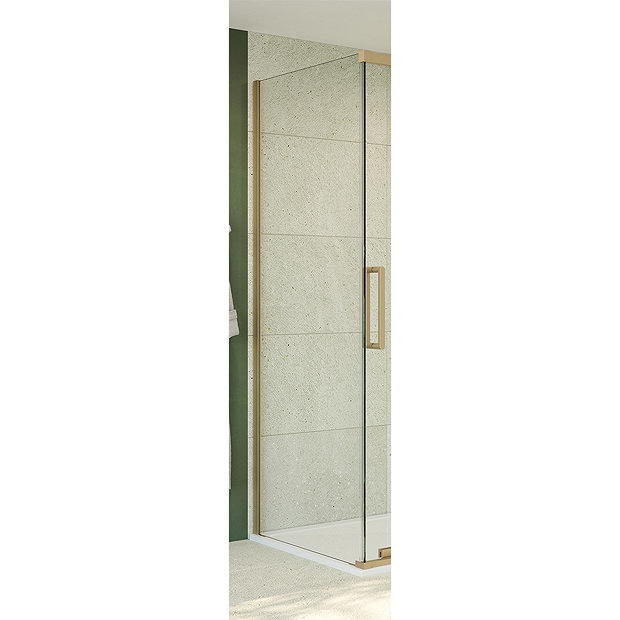 Crosswater Optix 10 Brushed Brass Side Panel for Sliding Door