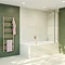 Crosswater Optix 10 Brushed Brass Single Bathscreen with Inline Panel - OXBDFC0900  Feature Large Im