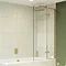 Crosswater Optix 10 Brushed Brass Single Bathscreen with Inline Panel - OXBDFC0900 Large Image