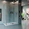 Crosswater Optix 10 Brushed Stainless Steel Side Panel for Pivot Door with Inline Profile Large Ima