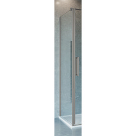Crosswater Optix 10 Brushed Stainless Steel Side Panel for Pivot Door with Inline Medium Image