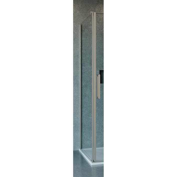 Crosswater Optix 10 Brushed Stainless Steel Side Panel for Pivot Door Large Image