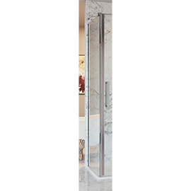 Crosswater Optix 10 Polished Stainless Steel Side Panel for Pivot Door with Inline Medium Image
