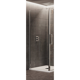 Crosswater Optix 10 Polished Stainless Steel Side Panel for Pivot Door Large Image
